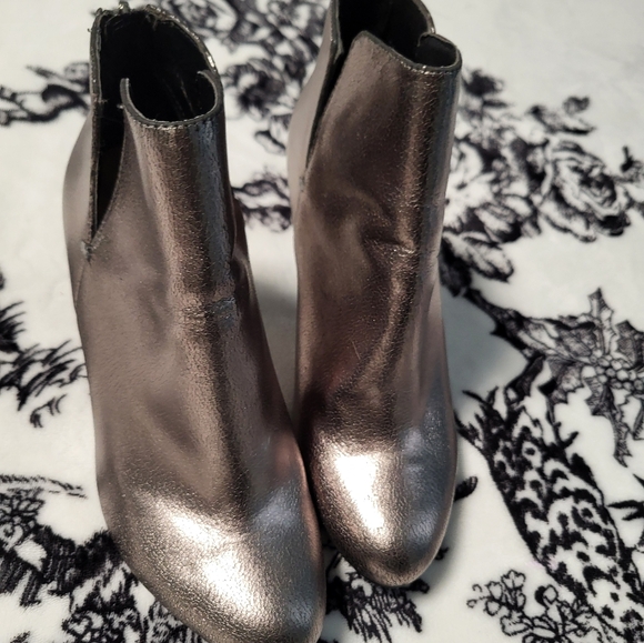Zara Trafaluc Silver Ankle Boots, 6 - Picture 9 of 12